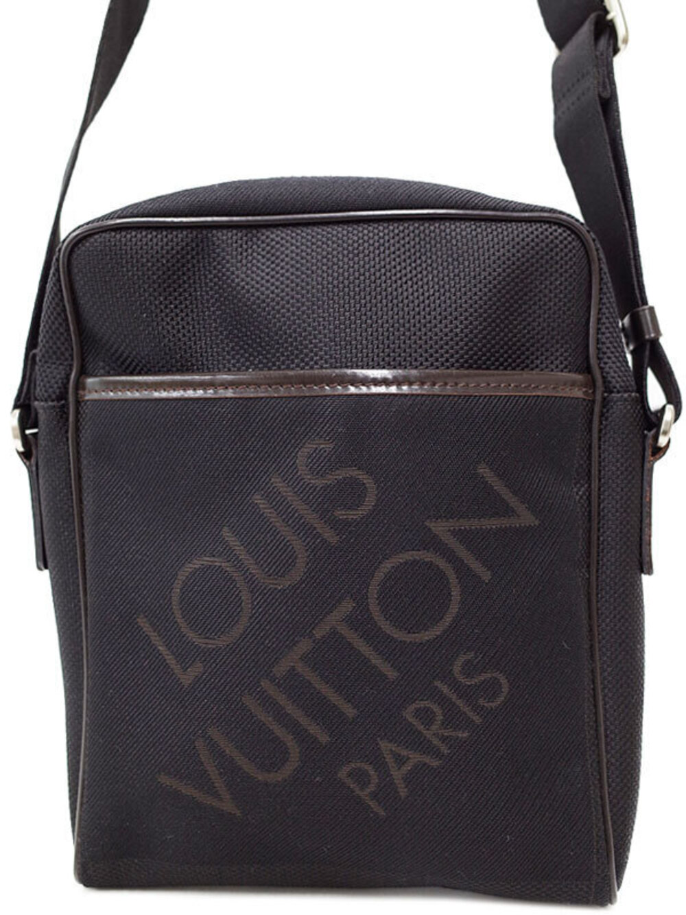 Louis Vuitton Damier Geant Citadin NM Shoulder Bag Canvas Leather Purple Black